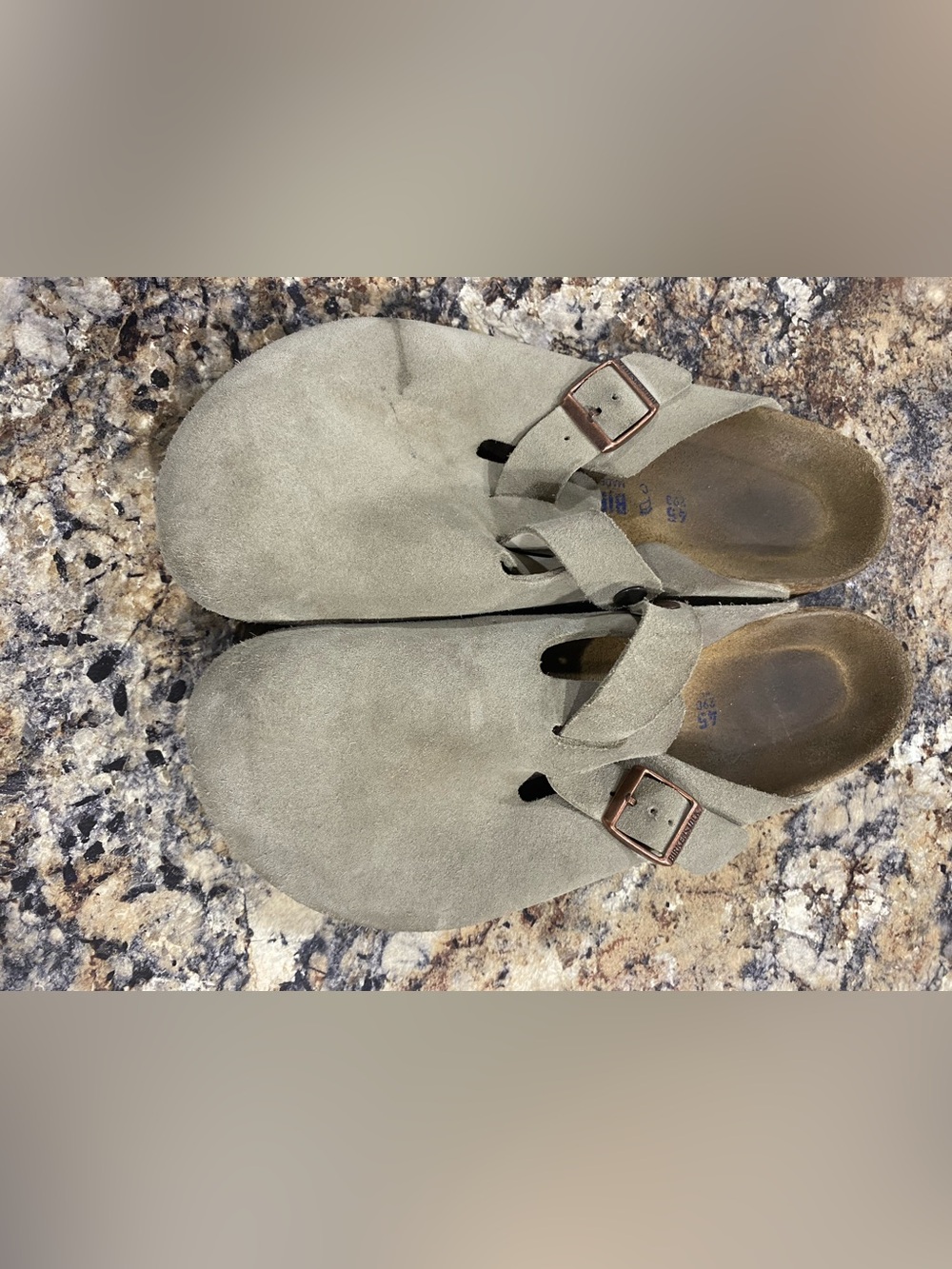 Birkenstock Tan Suede Buckle Mule Clogs Sandals Men's Size 45 US 12